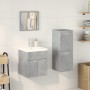 Juego muebles de baño 4 pzas madera contrachapada gris hormigón de , Muebles de baño - Ref: Foro24-3324882, Precio: 162,88 €,...