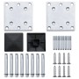 Postes de valla 2 unidades aluminio gris oscuro 185 cm de vidaXL, Postes de cerca - Ref: Foro24-148986, Precio: 138,97 €, Des...