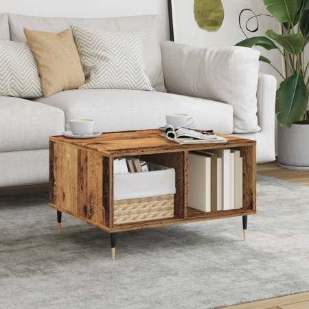 Mesa de centro madera ingeniería madera envejecida 60x50x36,5cm de , Mesas de centro - Ref: Foro24-857336, Precio: 59,31 €, D...