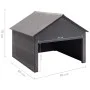 Cobertizo para cortacésped WPC gris 80x80x70 cm de vidaXL, Fundas para cortadoras de césped - Ref: Foro24-149036, Precio: 271...