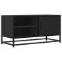 Mueble de TV madera de ingeniería y metal negro 80x34,5x40 cm de , Muebles TV - Ref: Foro24-848819, Precio: 66,09 €, Descuent...