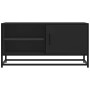 Mueble de TV madera de ingeniería y metal negro 80x34,5x40 cm de , Muebles TV - Ref: Foro24-848819, Precio: 66,09 €, Descuent...