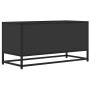 Mueble de TV madera de ingeniería y metal negro 80x34,5x40 cm de , Muebles TV - Ref: Foro24-848819, Precio: 66,09 €, Descuent...
