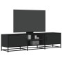 Mueble de TV madera de ingeniería y metal negro 160x35x41 cm de , Muebles TV - Ref: Foro24-848844, Precio: 115,51 €, Descuent...