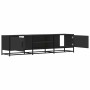 Mueble de TV madera de ingeniería y metal negro 160x35x41 cm de , Muebles TV - Ref: Foro24-848844, Precio: 115,51 €, Descuent...