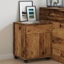 Armario con ruedas madera ingeniería envejecida 45x38x54 cm de , Taquillas y armarios de almacenamiento - Ref: Foro24-856654,...