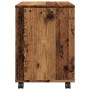 Armario con ruedas madera ingeniería envejecida 45x38x54 cm de , Taquillas y armarios de almacenamiento - Ref: Foro24-856654,...