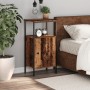 Mesita de noche madera ingeniería madera envejecida 41x31x80 cm de , Mesitas de noche - Ref: Foro24-857246, Precio: 47,18 €, ...