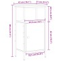 Mesita de noche madera ingeniería madera envejecida 41x31x80 cm de , Mesitas de noche - Ref: Foro24-857246, Precio: 47,18 €, ...
