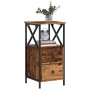 Mesita de noche madera ingeniería envejecida 34x35,5x70 cm de , Mesitas de noche - Ref: Foro24-857250, Precio: 69,25 €, Descu...