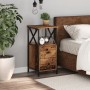 Mesita de noche madera ingeniería envejecida 34x35,5x70 cm de , Mesitas de noche - Ref: Foro24-857250, Precio: 69,25 €, Descu...