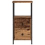 Mesita de noche madera ingeniería envejecida 34x35,5x70 cm de , Mesitas de noche - Ref: Foro24-857250, Precio: 69,25 €, Descu...