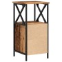Mesita de noche madera ingeniería envejecida 34x35,5x70 cm de , Mesitas de noche - Ref: Foro24-857250, Precio: 69,25 €, Descu...