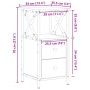 Mesita de noche madera ingeniería envejecida 34x35,5x70 cm de , Mesitas de noche - Ref: Foro24-857250, Precio: 69,25 €, Descu...