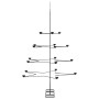 Árbol de Navidad para decoración metal negro 140 cm de , Arboles de navidad - Ref: Foro24-4018964, Precio: 69,09 €, Descuento: %