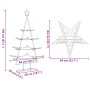 Árbol de Navidad para decoración metal negro 140 cm de , Arboles de navidad - Ref: Foro24-4018964, Precio: 69,09 €, Descuento: %