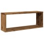 Estantes cubo de pared 2 uds madera envejecida 60x15x23 cm de , Estantes y estanterías - Ref: Foro24-856586, Precio: 35,89 €,...