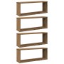 Estantes cubo de pared 4 uds madera roble artisan 60x15x23 cm de , Estantes y estanterías - Ref: Foro24-856590, Precio: 46,55...