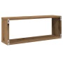 Estantes cubo de pared 4 uds madera roble artisan 60x15x23 cm de , Estantes y estanterías - Ref: Foro24-856590, Precio: 46,55...