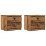 Mesita de noche 2 uds madera ingeniería envejecida 50x40x43.5cm de , Mesitas de noche - Ref: Foro24-856519, Precio: 95,78 €, ...