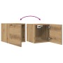 Muebles de pared para TV 2 uds roble artisan 30,5x30x30 cm de , Muebles TV - Ref: Foro24-856415, Precio: 47,48 €, Descuento: %