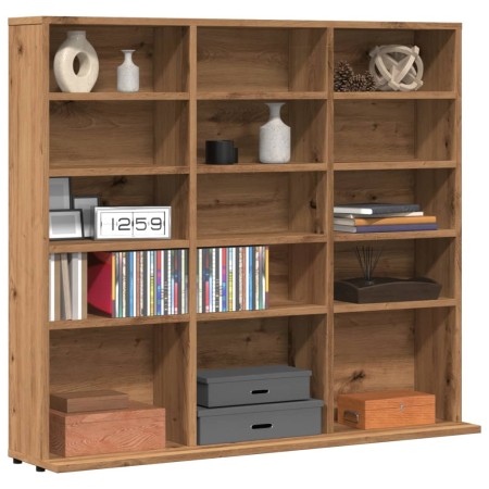 Mueble de CD madera de ingeniería roble artisan 100x23x89,5 cm de , Almacenamiento para CD y DVD - Ref: Foro24-856001, Precio...