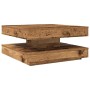 Mesa de centro giratoria 360 grados envejecida 70x70x34,5 cm de , Mesas de centro - Ref: Foro24-858486, Precio: 85,58 €, Desc...