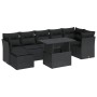 Set de sofás de jardín y cojines 8 piezas ratán sintético negro de , Conjuntos de jardín - Ref: Foro24-3326196, Precio: 542,2...