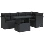 Set de sofás de jardín 6 piezas y cojines ratán sintético negro de , Conjuntos de jardín - Ref: Foro24-3326156, Precio: 459,8...