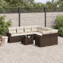 Set de sofás de jardín 9 pzas y cojines ratán sintético marrón de , Sofás modulares de exterior - Ref: Foro24-3251100, Precio...