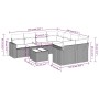 Set de sofás de jardín 9 pzas y cojines ratán sintético marrón de , Sofás modulares de exterior - Ref: Foro24-3251100, Precio...