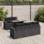Set de sofás de jardín 6 piezas y cojines ratán sintético negro de , Conjuntos de jardín - Ref: Foro24-3326246, Precio: 507,5...