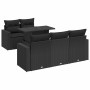 Set de sofás de jardín 6 piezas y cojines ratán sintético negro de , Conjuntos de jardín - Ref: Foro24-3326246, Precio: 507,5...