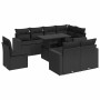 Set de sofás de jardín con cojines 9 pzas ratán sintético negro de , Conjuntos de jardín - Ref: Foro24-3326336, Precio: 678,0...