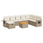 Set de sofás de jardín con cojines 9 pzas ratán sintético beige de , Conjuntos de jardín - Ref: Foro24-3325831, Precio: 609,7...