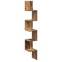 Estante de esquina de pared ingeniería envejecida 20x20x127,5cm de , Estantes y estanterías - Ref: Foro24-856614, Precio: 37,...