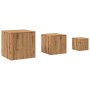 Mesas auxiliares 3 uds madera de ingeniería roble artisan de , Mesas auxiliares - Ref: Foro24-856677, Precio: 85,81 €, Descue...