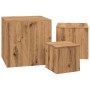 Mesas auxiliares 3 uds madera de ingeniería roble artisan de , Mesas auxiliares - Ref: Foro24-856677, Precio: 85,81 €, Descue...