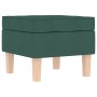 Sillón mecedora con taburete tela verde oscuro de , Sillones - Ref: Foro24-3308002, Precio: 288,48 €, Descuento: %