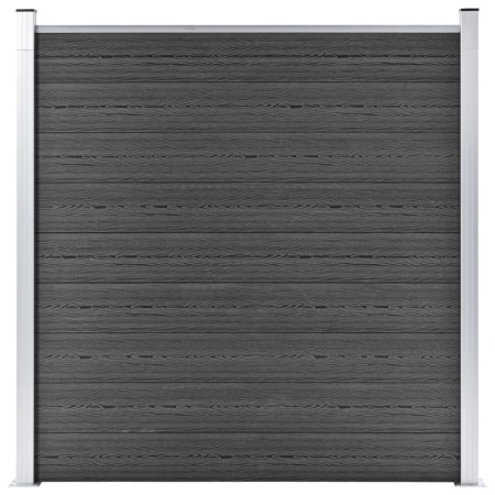 Panel de valla WPC negro 180x186 cm de vidaXL, Paneles de vallas - Ref: Foro24-148972, Precio: 296,93 €, Descuento: %