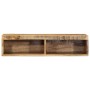 Mueble de TV de pared madera maciza de mango rugosa 80x30x19 cm de , Almacenamiento para CD y DVD - Ref: Foro24-4017476, Prec...
