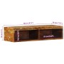Mueble de TV de pared madera maciza de mango rugosa 80x30x19 cm de , Almacenamiento para CD y DVD - Ref: Foro24-4017476, Prec...