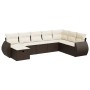 Set sofás de jardín 8 piezas y cojines ratán sintético marrón de , Conjuntos de jardín - Ref: Foro24-3325639, Precio: 517,43 ...