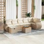Set de sofás de jardín y cojines 8 piezas ratán sintético beige de , Conjuntos de jardín - Ref: Foro24-3325852, Precio: 546,4...