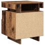 Mesita de noche luces LED 2 uds madera envejecida 40x39x48,5 cm de , Mesitas de noche - Ref: Foro24-857659, Precio: 125,19 €,...