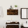 Mueble de pared baño madera ingeniería roble ahumado 60x25x30cm de , Tocadores de baño - Ref: Foro24-860062, Precio: 47,65 €,...