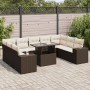 Set de sofás de jardín 10 pzas y cojines ratán sintético marrón de , Conjuntos de jardín - Ref: Foro24-3326864, Precio: 734,3...