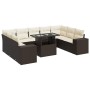 Set de sofás de jardín 10 pzas y cojines ratán sintético marrón de , Conjuntos de jardín - Ref: Foro24-3326864, Precio: 734,3...