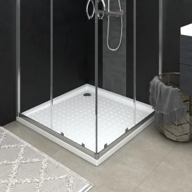 Shower tray with white ABS dots 90x90x4 cm by vidaXL, Shower trays - Ref: Foro24-148898, Price: 112,55 €, Discount: %
