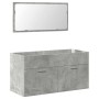 Juego muebles de baño 4 pzas madera contrachapada gris hormigón de , Muebles de baño - Ref: Foro24-3324875, Precio: 181,09 €,...